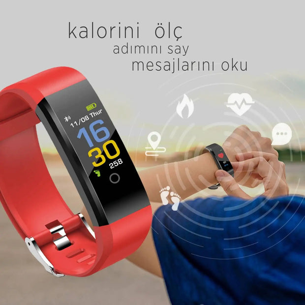 Polosmart PSSW01 Smart Fit Smart Bracelet, Red